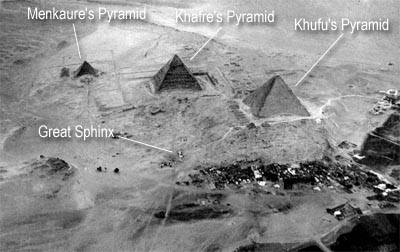 The Great Pyramid and surronding area in 1904 from the air